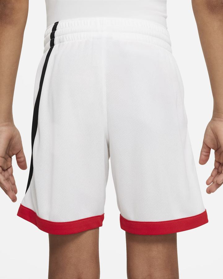 Pantalones Cortos Nike Dri-FIT Kids Basketball Niño Blancas Rojas Negras | LAIMC-1657