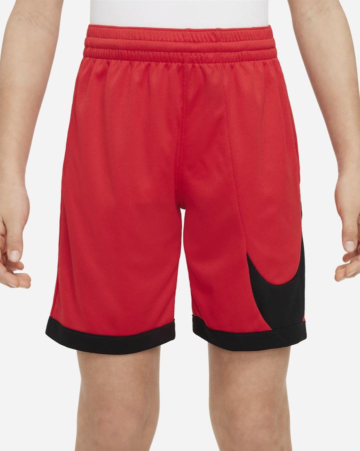 Pantalones Cortos Nike Dri-FIT Kids Basketball Niño Rojas Negras | PYQMH-6025