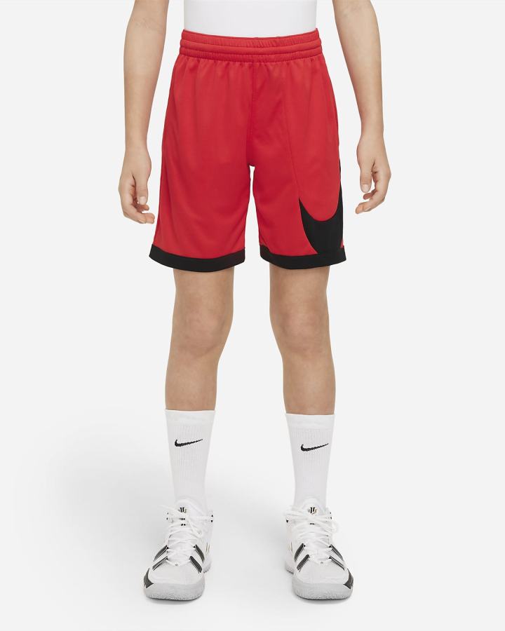 Pantalones Cortos Nike Dri-FIT Kids Basketball Niño Rojas Negras | PYQMH-6025