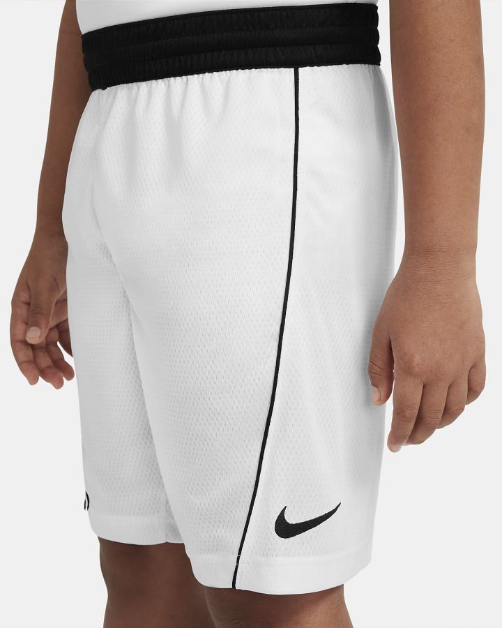 Pantalones Cortos Nike Dri-FIT Kids Basketball Niño Blancas Negras | TMFIE-9542
