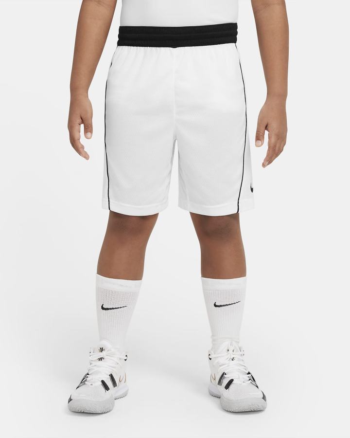 Pantalones Cortos Nike Dri-FIT Kids Basketball Niño Blancas Negras | TMFIE-9542