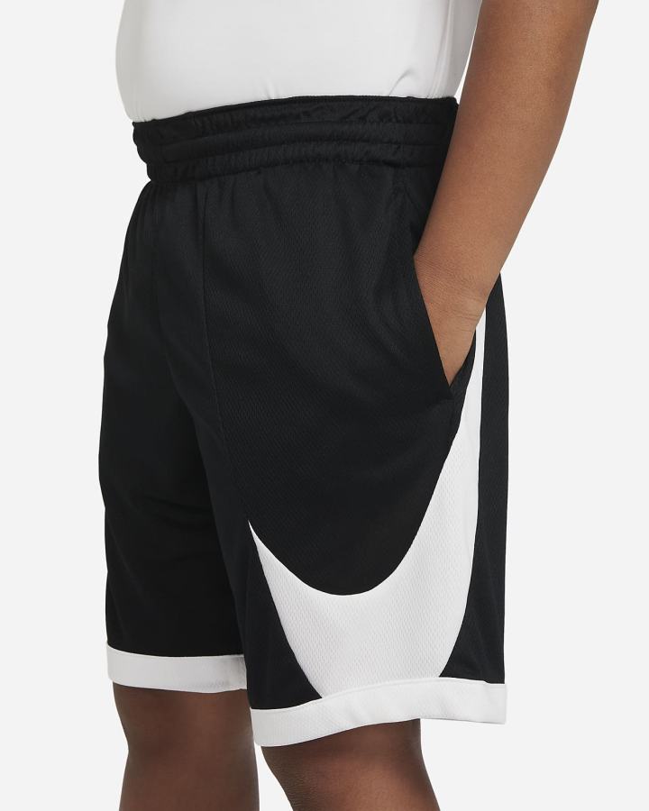 Pantalones Cortos Nike Dri-FIT Kids Basketball Niño Negras Blancas | UPBXI-7834