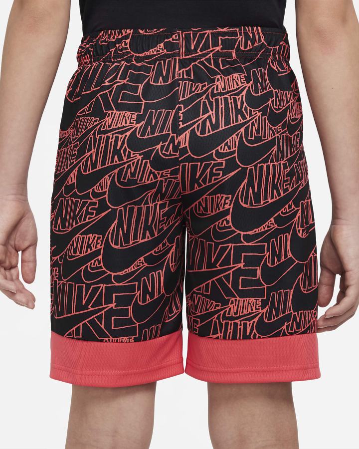 Pantalones Cortos Nike Dri-FIT Kids Printed Training Niño Rojas Claro Blancas | BXCVK-1692