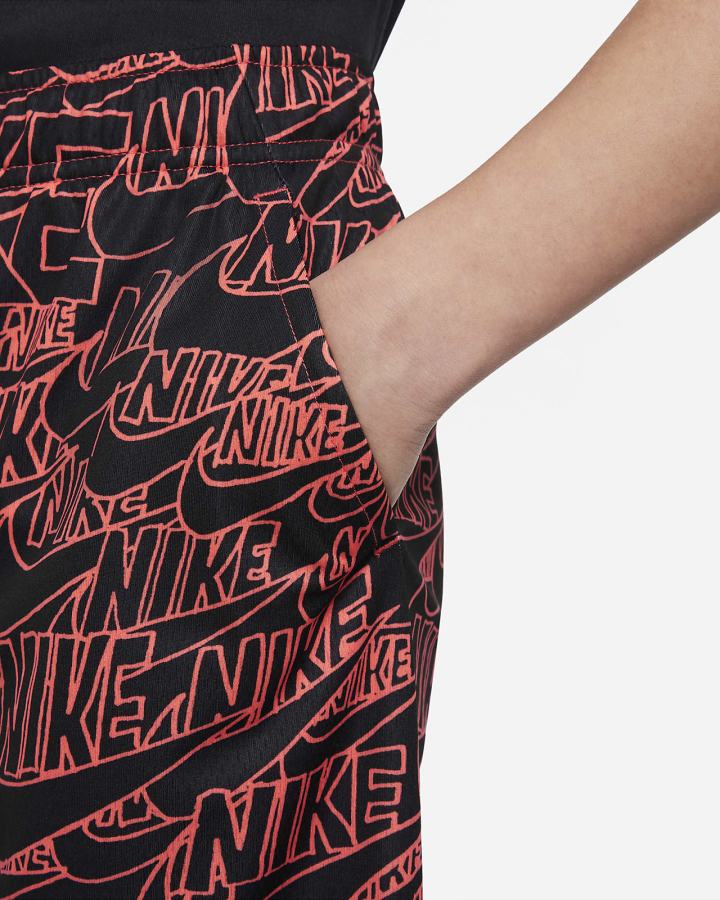 Pantalones Cortos Nike Dri-FIT Kids Printed Training Niño Rojas Claro Blancas | BXCVK-1692