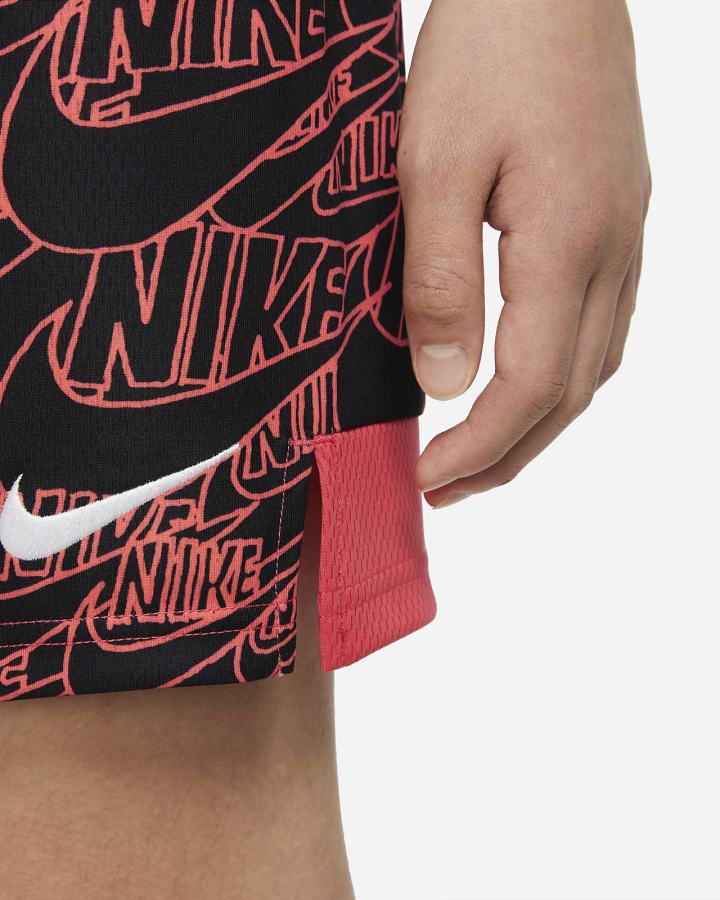 Pantalones Cortos Nike Dri-FIT Kids Printed Training Niño Rojas Claro Blancas | BXCVK-1692