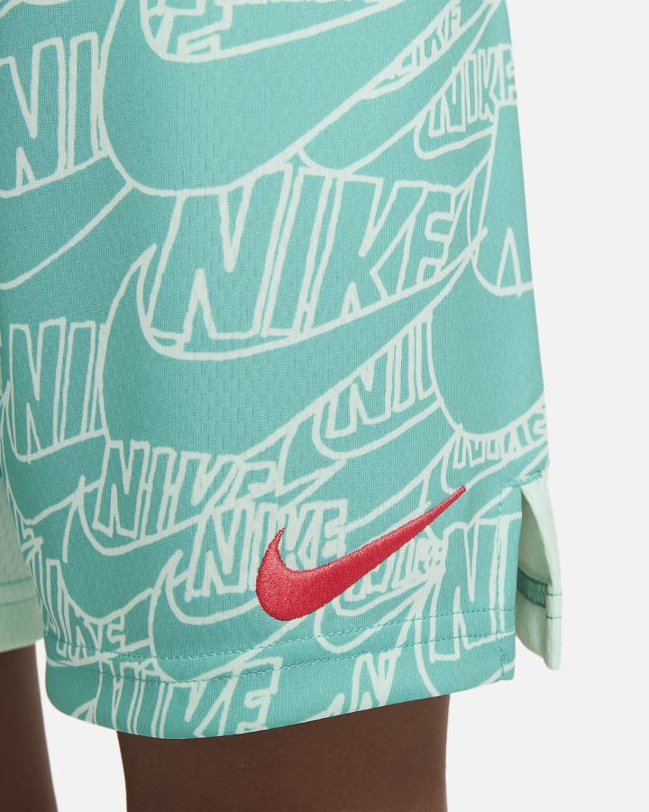 Pantalones Cortos Nike Dri-FIT Kids Printed Training Niño Verde Menta Rojas | SBVCU-7843