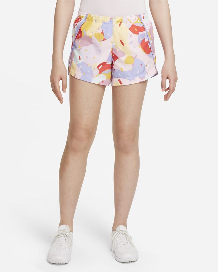Pantalones Cortos Nike Dri-FIT Kids Sprinter Running Niña Rosas Blancas | ZLNRO-3456