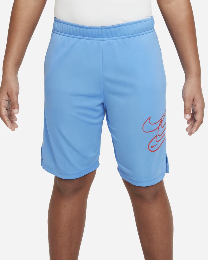 Pantalones Cortos Nike Dri-FIT Kids Training Niño Azules Naranjas | BUYXL-7489