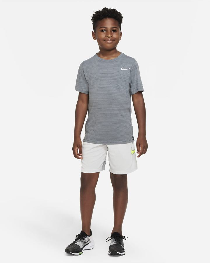 Pantalones Cortos Nike Dri-FIT Kids Training Niño Gris Verde | DCTXG-1780