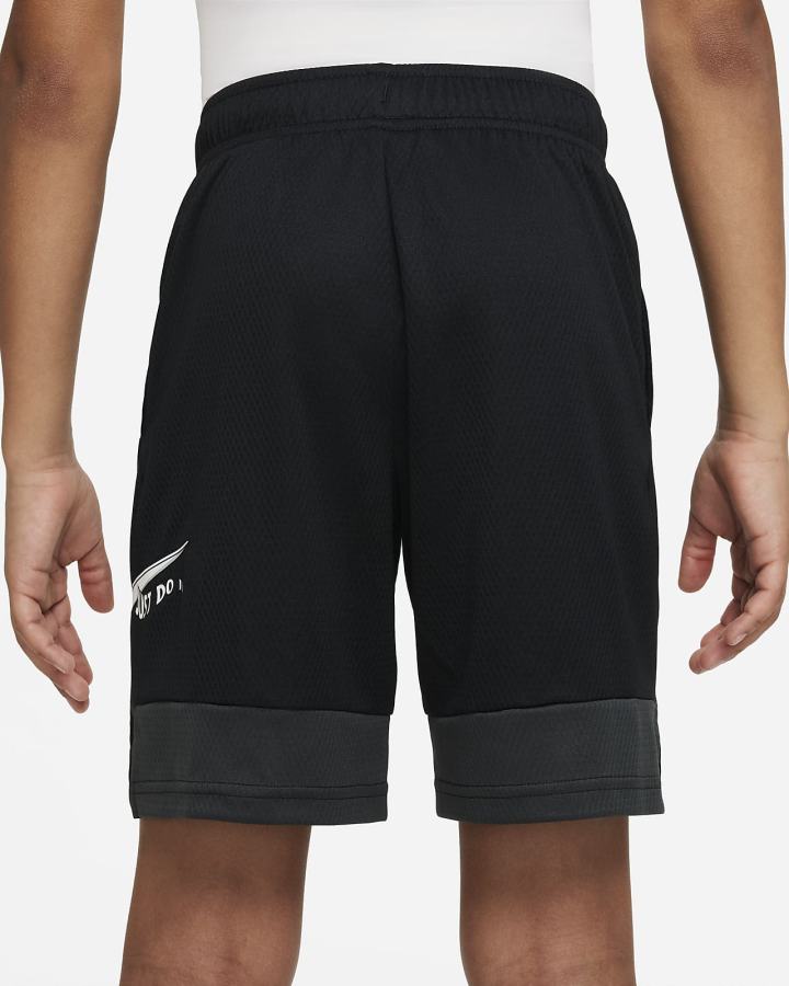 Pantalones Cortos Nike Dri-FIT Kids Training Niño Negras Gris Oscuro Blancas | HSZAW-0812