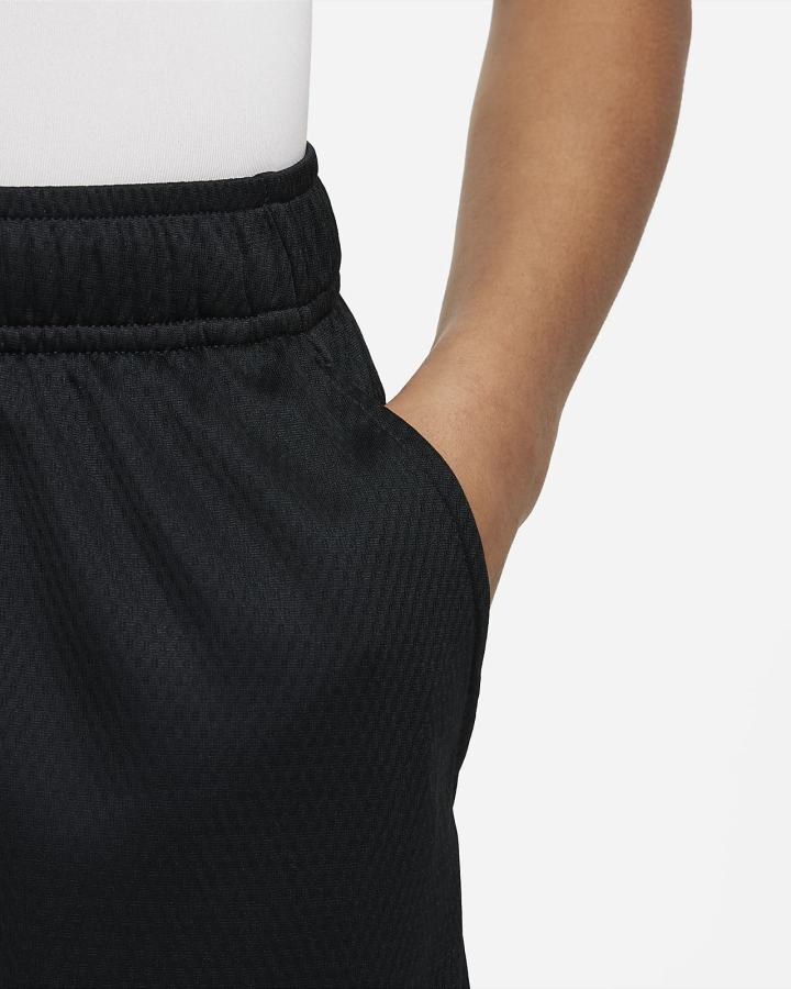 Pantalones Cortos Nike Dri-FIT Kids Training Niño Negras Gris Oscuro Blancas | HSZAW-0812