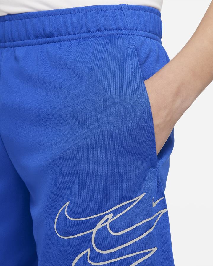 Pantalones Cortos Nike Dri-FIT Kids Training Niño Azul Real Gris Claro | KSMVQ-3964