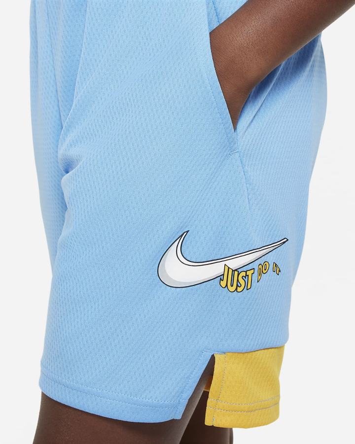 Pantalones Cortos Nike Dri-FIT Kids Training Niño Amarillo Azules Blancas | MZTKR-2350