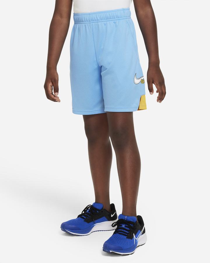 Pantalones Cortos Nike Dri-FIT Kids Training Niño Amarillo Azules Blancas | MZTKR-2350