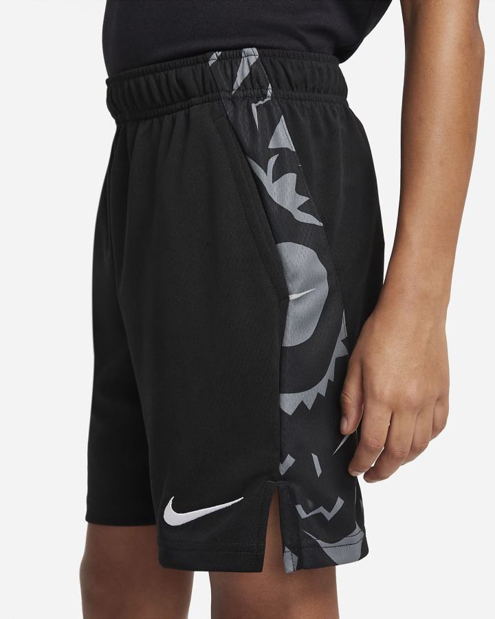 Pantalones Cortos Nike Dri-FIT Kids Training Niño Negras Blancas | QAXSI-0231