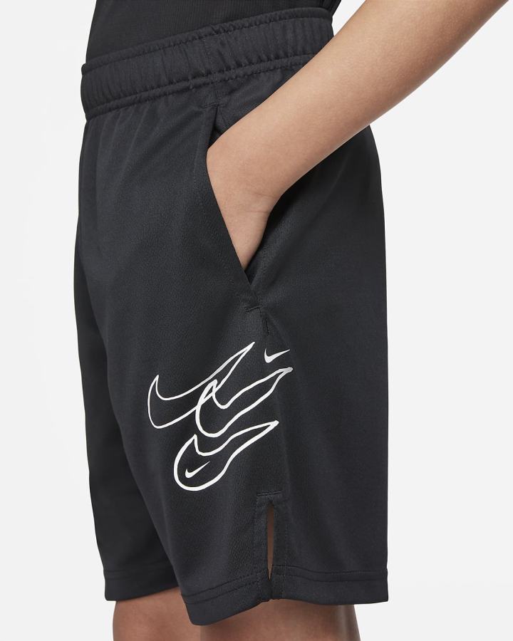 Pantalones Cortos Nike Dri-FIT Kids Training Niño Negras Blancas | WPKXI-2457