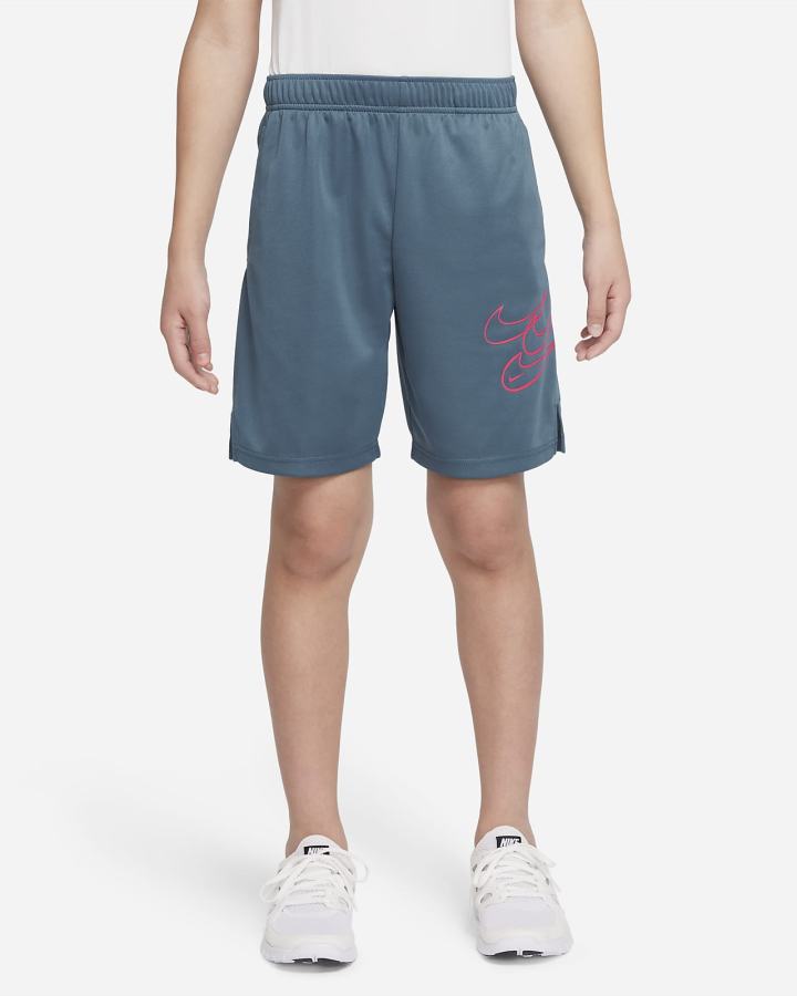 Pantalones Cortos Nike Dri-FIT Kids Training Niño Gris Verde Rojas | WQVCS-9605