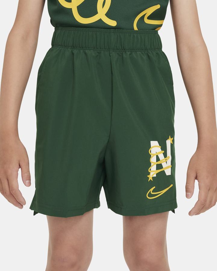 Pantalones Cortos Nike Dri-FIT Performance Select Kids Niño Verde Amarillo | WYADT-8924