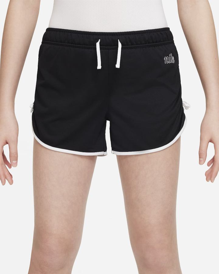 Pantalones Cortos Nike Dri-FIT Tempo Icon Clash Kids Running Niña Negras Blancas | WPKUO-7492