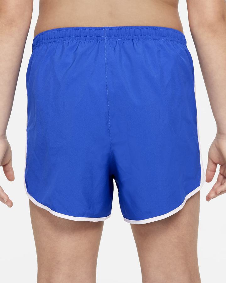 Pantalones Cortos Nike Dri-FIT Tempo Kids Running Niña Azul Real Blancas | EKARZ-4159