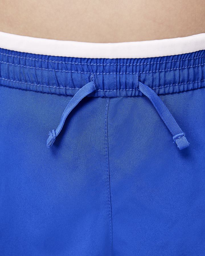 Pantalones Cortos Nike Dri-FIT Tempo Kids Running Niña Azul Real Blancas | EKARZ-4159