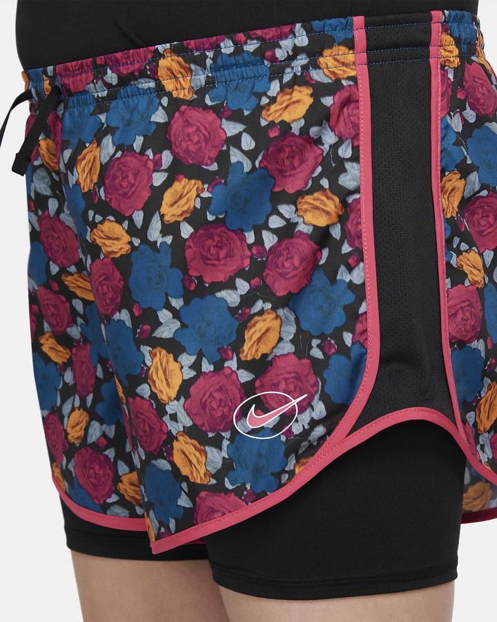 Pantalones Cortos Nike Dri-FIT Tempo Kids 2-in-1 Training (Extended Size) Niña Rosas Negras | GAPFD-5963