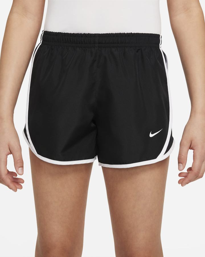 Pantalones Cortos Nike Dri-FIT Tempo Kids Running Niña Negras Blancas | GVTMX-8142