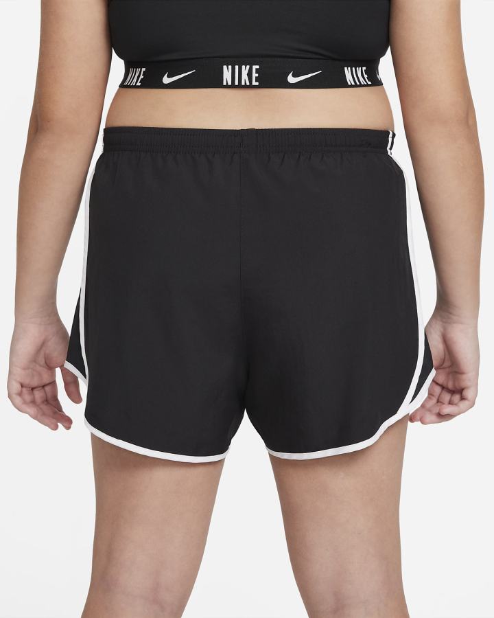 Pantalones Cortos Nike Dri-FIT Tempo Kids Running Niña Negras Blancas | OHSAJ-2538