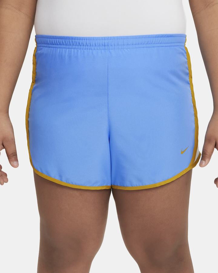 Pantalones Cortos Nike Dri-FIT Tempo Kids Running Niña Azules Gris | PYQVG-9581