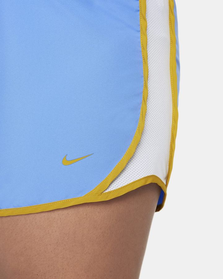 Pantalones Cortos Nike Dri-FIT Tempo Kids Running Niña Azules Gris | PYQVG-9581