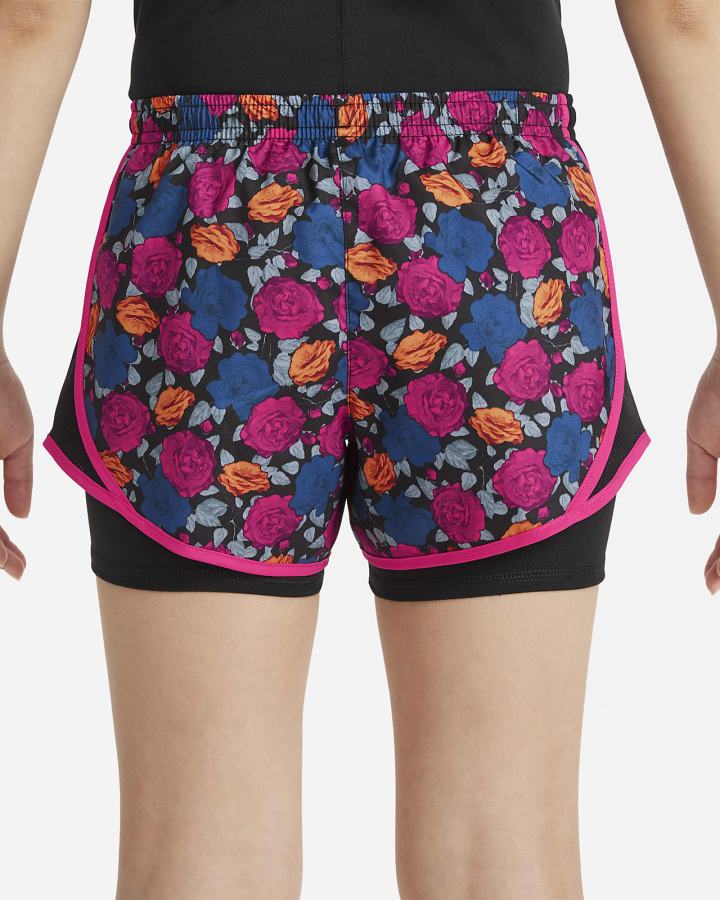 Pantalones Cortos Nike Dri-FIT Tempo Kids 2-in-1 Training (Extended Size) Niña Rosas Negras | QJTNX-4670