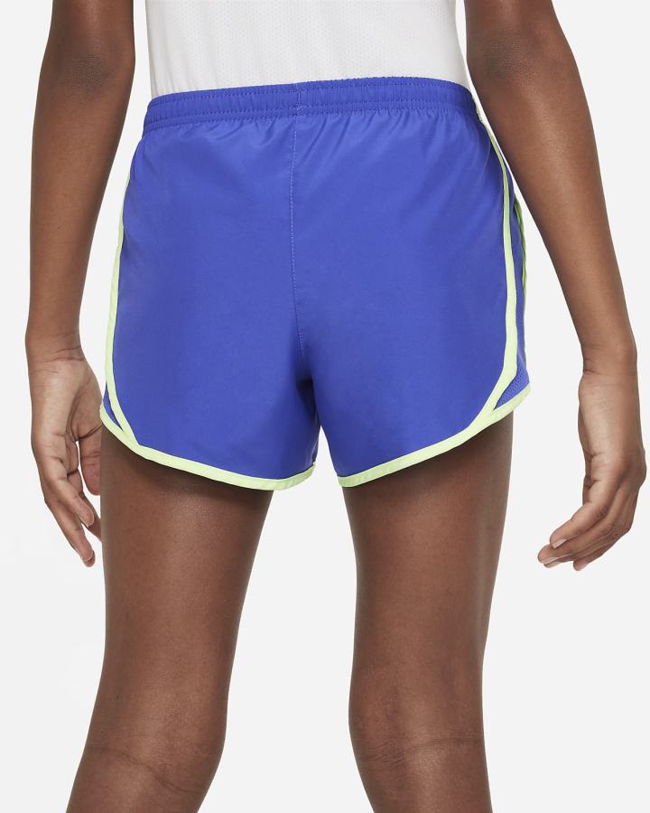 Pantalones Cortos Nike Dri-FIT Tempo Kids Running Niña Verde Blancas | QUMBS-7218
