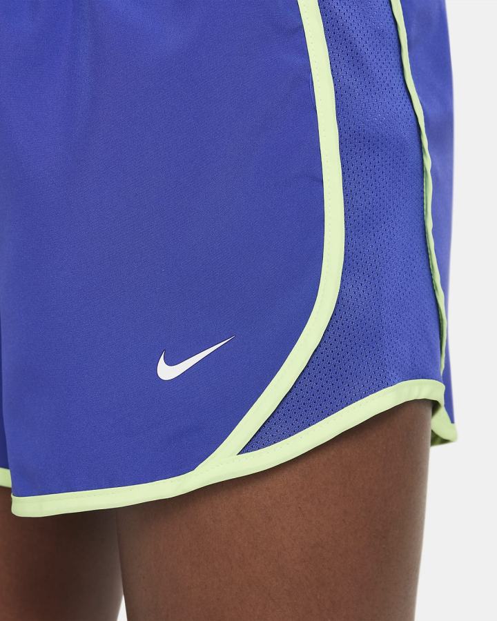 Pantalones Cortos Nike Dri-FIT Tempo Kids Running Niña Verde Blancas | QUMBS-7218