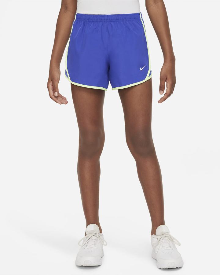 Pantalones Cortos Nike Dri-FIT Tempo Kids Running Niña Verde Blancas | QUMBS-7218