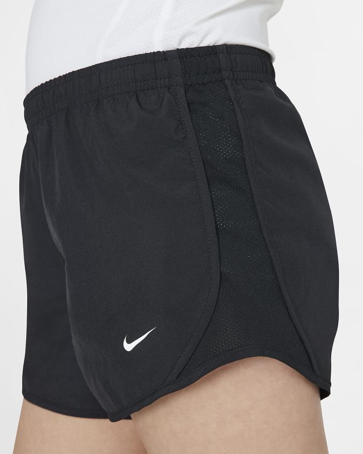 Pantalones Cortos Nike Dri-FIT Tempo Kids Running Niña Negras Blancas | REOIL-0438