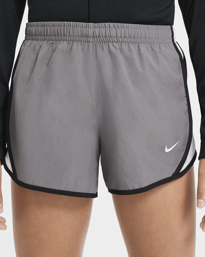 Pantalones Cortos Nike Dri-FIT Tempo Kids Running Niña Blancas Negras | ZYTJH-1068