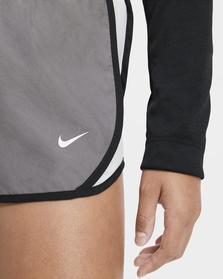 Pantalones Cortos Nike Dri-FIT Tempo Kids Running Niña Blancas Negras | ZYTJH-1068