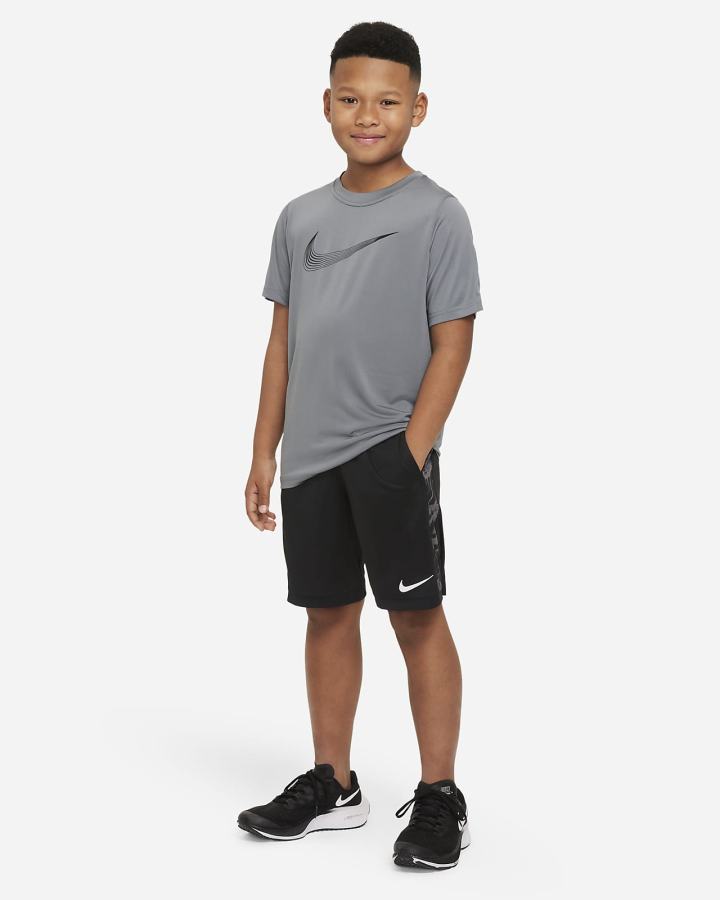 Pantalones Cortos Nike Dri-FIT Trophy Kids Printed Training Niño Negras Blancas | ASFOL-8729