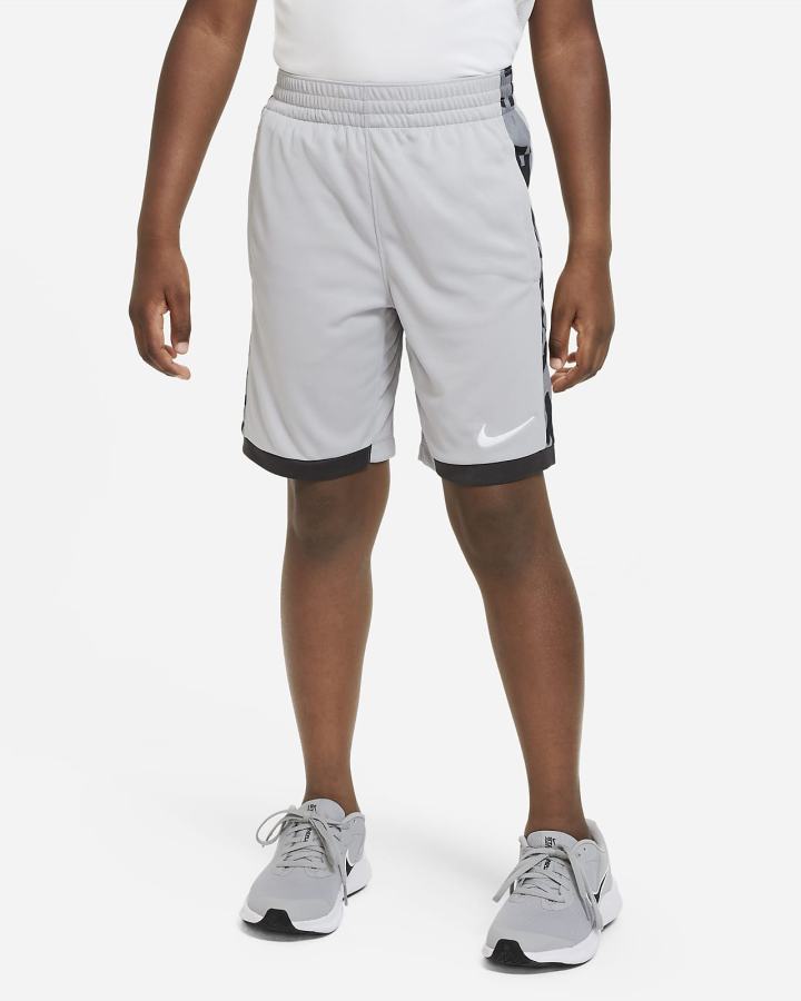 Pantalones Cortos Nike Dri-FIT Trophy Kids Training Niño Gris Claro Gris Oscuro Blancas | IDJAK-4097