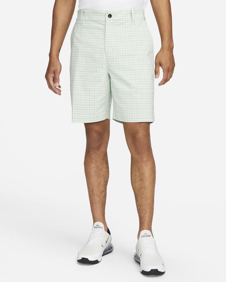 Pantalones Cortos Nike Dri-FIT UV Chino Plaid Golf Hombre Verde | MJWXG-5289