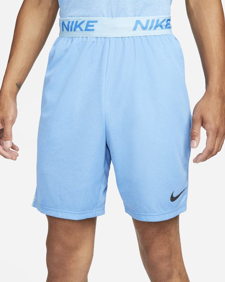 Pantalones Cortos Nike Dri-FIT Veneer Training Hombre Azules Claro Negras | PGVRY-8752