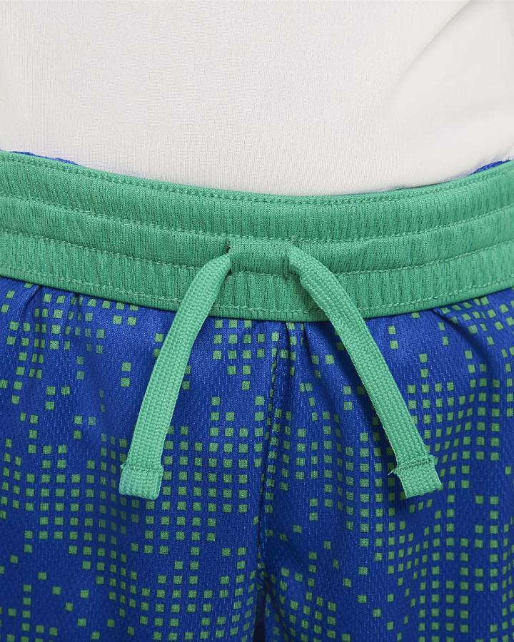 Pantalones Cortos Nike Elite Kids Printed Basketball Niño Azul Real Verde Blancas | JFXKL-5417
