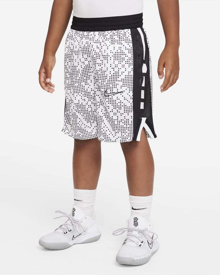 Pantalones Cortos Nike Elite Kids Printed Basketball Niño Blancas Negras | NGBFY-7295