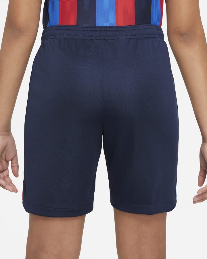 Pantalones Cortos Nike FC Barcelona 2022/23 Stadium Home Kids Dri-FIT Soccer Niño Obsidian Rojas | ZGEMF-7043
