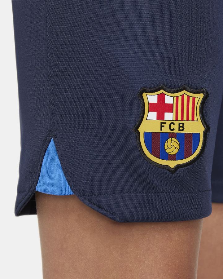 Pantalones Cortos Nike FC Barcelona 2022/23 Stadium Home Kids Dri-FIT Soccer Niño Obsidian Rojas | ZGEMF-7043