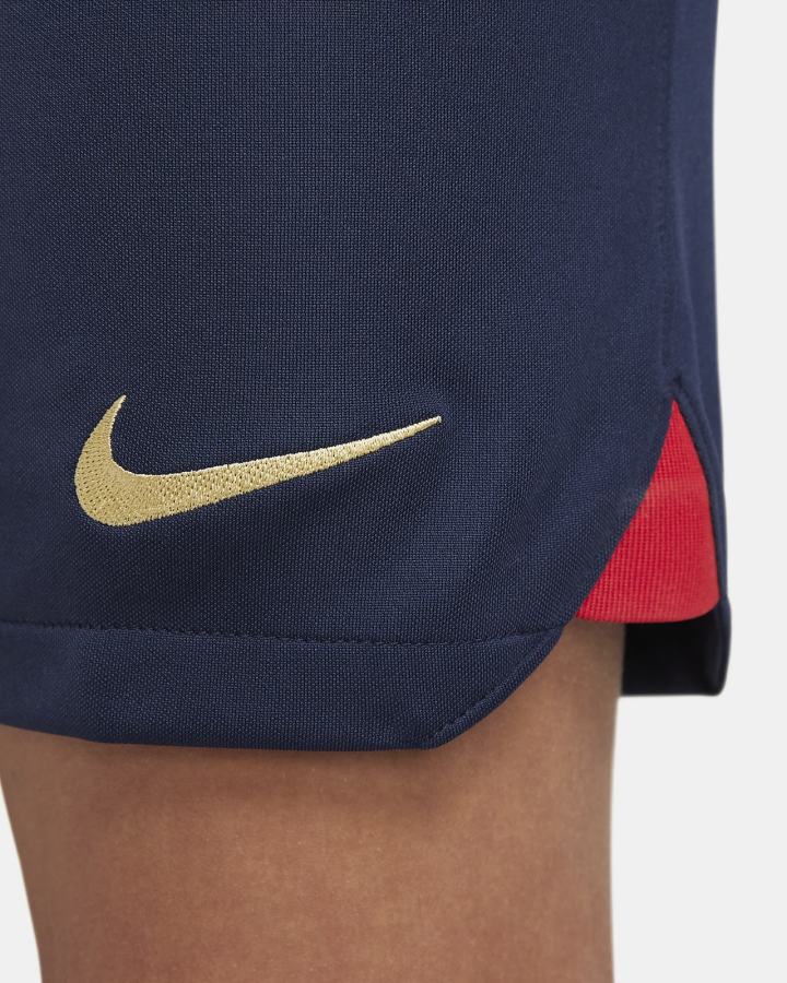 Pantalones Cortos Nike FC Barcelona 2022/23 Stadium Home Kids Dri-FIT Soccer Niño Obsidian Rojas | ZGEMF-7043