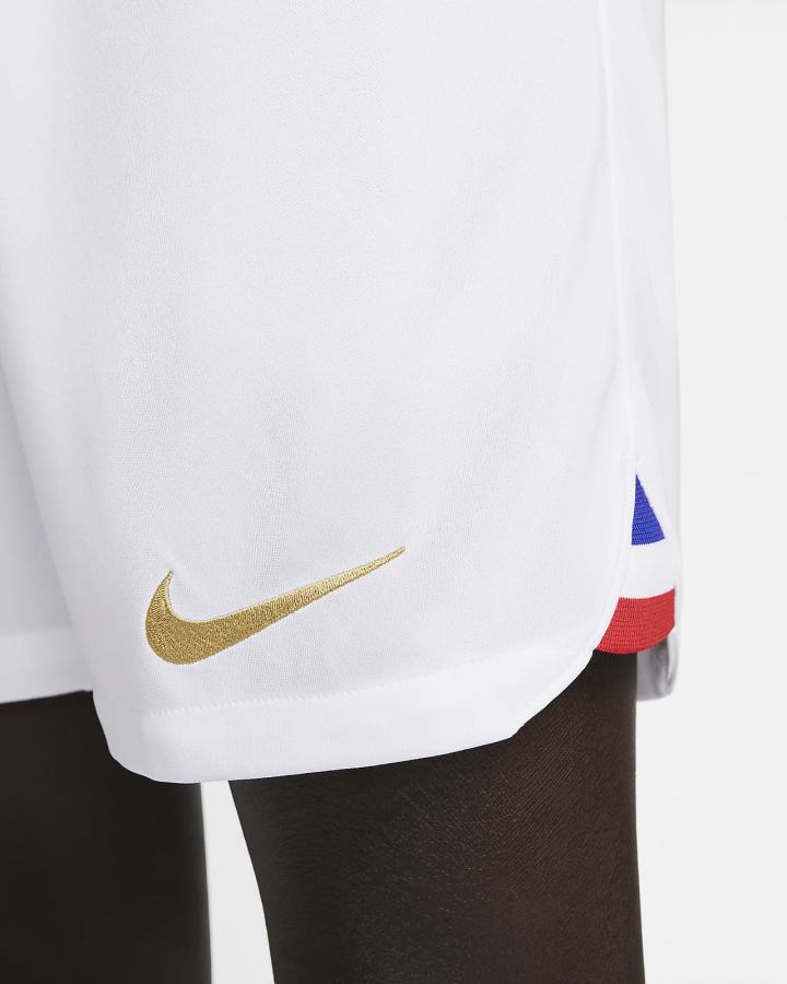 Pantalones Cortos Nike FFF 2022/23 Stadium Home Dri-FIT Soccer Hombre Blancas Metal Doradas | GAZOD-3869