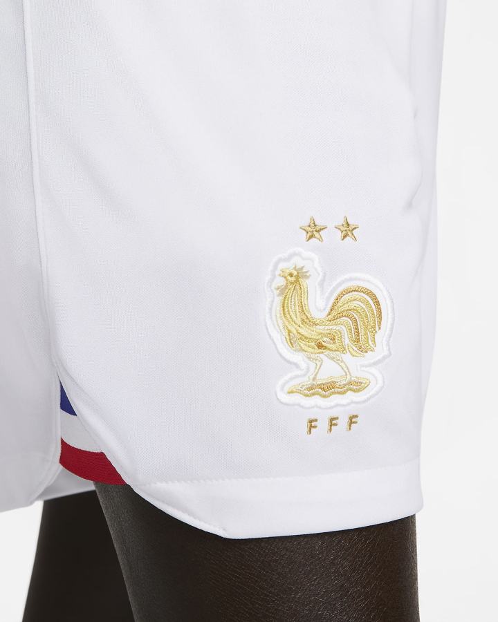 Pantalones Cortos Nike FFF 2022/23 Stadium Home Dri-FIT Soccer Hombre Blancas Metal Doradas | GAZOD-3869