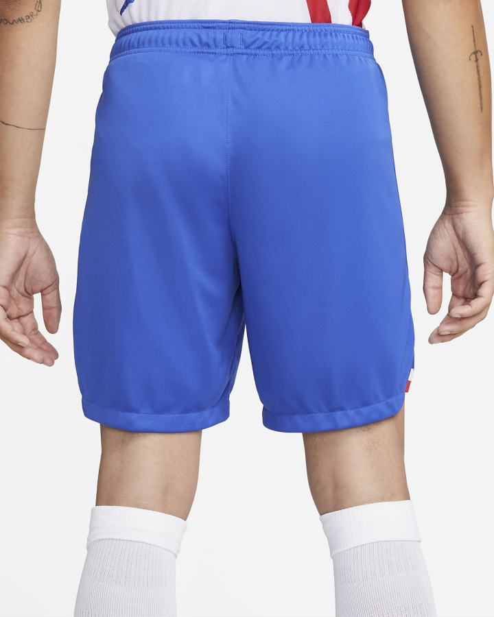 Pantalones Cortos Nike FFF 2022/23 Stadium Away Dri-FIT Soccer Hombre Azul Real Blancas | NQSXW-0263