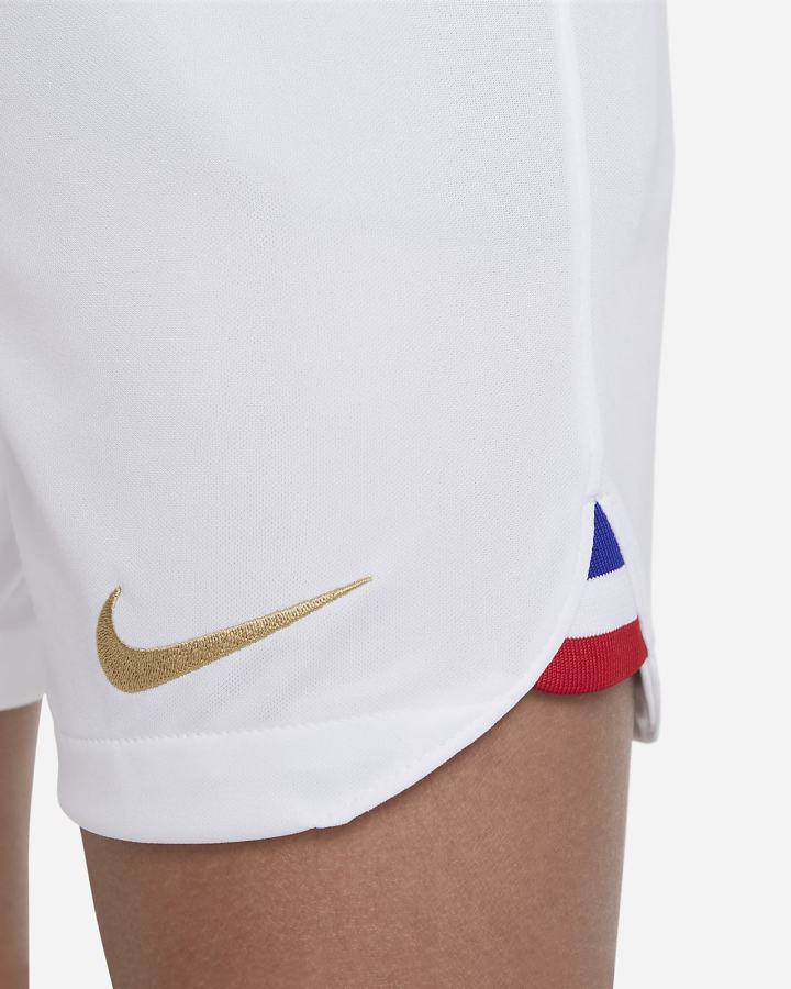 Pantalones Cortos Nike FFF 2022/23 Stadium Home Kids Dri-FIT Soccer Niño Blancas Metal Doradas | OSNBG-2971